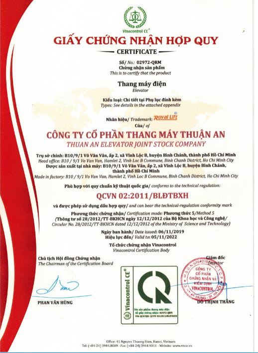  - Thang Máy Thuận An - Công Ty CP Thang Máy Thuận An